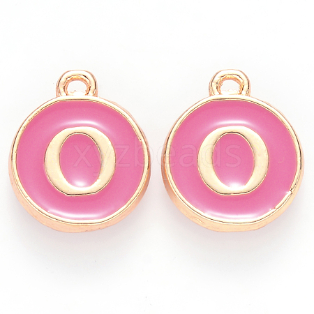 Golden Plated Alloy Enamel Charms ENAM-S118-08O-1