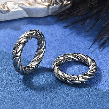 Ring 316 Surgical Stainless Steel Hoop Earrings EJEW-G416-19E-AS-1