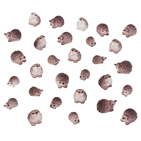 30Pcs 3 Style Resin Hedgehog Display Decorations DJEW-GA0001-46-1