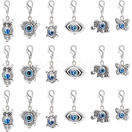 CHGCRAFT Evil Eye Pendant Decorations HJEW-CA0001-37-1