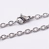 Non-Tarnish 304 Stainless Steel Cable Chain Necklaces NJEW-L443-03P-1