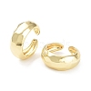 Brass Open Cuff Rings for Women X-RJEW-D016-08G-1