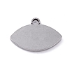 304 Stainless Steel Pendant Cabochons Settings STAS-P288-21P-2