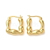 Rack Plating Brass Small Puffy Square Hoop Earrings EJEW-L224-71G-1