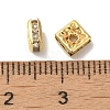 Brass Rhinestone Spacer Beads RSB071NF-01G-2