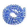 Electroplate Glass Beads Strands EGLA-A044-T8mm-B14-3