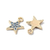 Alloy Rhinestone Pendants RB-P037-01G-01-2