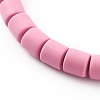 Handmade Polymer Clay Beaded Stretch Bracelets BJEW-JB06137-3