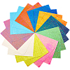 50 Sheets 10 Colors Adhesive Glitter Origami Paper DIY-WH0491-86-1