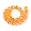 AB Color Plated Transparent Glass Round Beads Strands EGLA-T029-8mm-12T-12-2