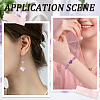 80Pcs Transparent Glass Beads GLAA-PA0001-77-5