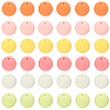 Rubberized Style Imitated Silicone Acrylic Beads MACR-PA0001-06A-03-6