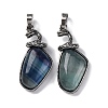 Natural Fluorite Pendants G-K338-42AS-02-1