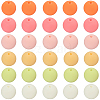 Rubberized Style Imitated Silicone Acrylic Beads MACR-PA0001-06B-03-6