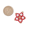 Glass Seed Beaded Star Pendants PALLOY-MZ00524-05-2