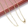 304 Stainless Steel Cable Chain Necklace Making STAS-P045-09G-2