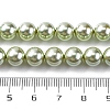UV Plating Pearlized Glass Pearl Beads Strands GLAA-F128-01B-T21-2