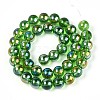 Electroplate Transparent Glass Beads Strands GLAA-T032-T10mm-AB07-2