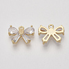 Brass Micro Pave Cubic Zirconia Charms ZIRC-S064-012-2