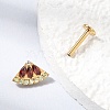 F136 Titanium Pave Cubic Zirconia Fruit Internally Threaded Labrets ME-CBA9828-06A-G-3