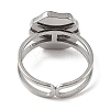 304 Stainless Steel Enamel Open Cuff Rings for Women RJEW-F166-44P-01-3