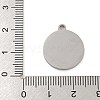 316 Surgical Stainless Steel Enamel Pendants STAS-M073-23P-3