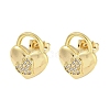 Brass Micro Pave Cubic Zirconia Ear Studs EJEW-P261-29A-G-1