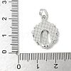 Brass Pave Natural White Shell Religion Pendants KK-S522-23P-A-3