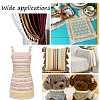 Polyester & Metallic Yarn Knitting Ribbon OCOR-WH0068-10B-WH-3