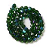 Electroplate Transparent Glass Beads Strands EGLA-A035-T8mm-L10-2