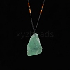 Natural Raw Green Fluorite Nugget Pendant Necklaces PW-WG79580-02-1