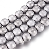 PVD Vacuum Plating Magnetic Synthetic Hematite Beads Strands G-I276-02-6mm-4