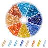   2880Pcs 8 Colors Opaque Colours Glass Twist Bugle Beads EGLA-PH0001-33-1