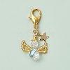 Angel Glass Seed Beads Pendant Decorations HJEW-MZ00108-3