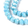 Anti-Tarnish Electroplate Glass Beads Strands GLAA-T025-8mm-19H-3