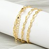 4MM Brass Dapped Chain Necklaces for Women NJEW-K271-02G-4