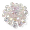 UV Plating Luminous Transparent Acrylic Beads OACR-P010-01-2