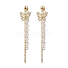 304 Stainless Steel Tassel Stud Earrings EJEW-JE06319-2