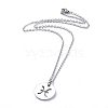 Non-Tarnish 304 Stainless Steel Pendant Necklaces NJEW-E147-03P-2