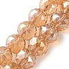 Transparent Electroplate Glass Beads Strands EGLA-N002-34D-F01-1