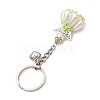 Acrylic Imitation Pearl Keychain KEYC-MZ00030-04-4