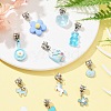 10Pcs 10 Styles Alloy Enamel & Resin European Dangle Charms PALLOY-FZ00006-7