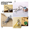 Unicraftale 304 Stainless Steel Keychain Clasps KEYC-UN0004-88P-4