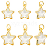 10Pcs 2 Styles Brass Charms KK-BBC0019-20A-1