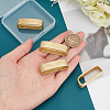 WADORN 4Pcs 2 Style Brass Loop Keepers KK-WR0001-09-3