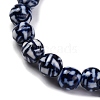 Handmade Blue and White Porcelain Beads Strands PORC-I027-02B-3