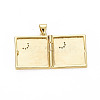 Brass Micro Pave Clear Cubic Zirconia Diffuser Locket Pendants for Teachers' Day ZIRC-T004-96G-NF-4