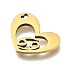 201 Stainless Steel Pendants STAS-A116-01G-04-2