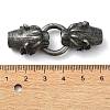 Tibetan Style 304 Stainless Steel Spring Gate Rings FIND-Z046-02AS-01-4