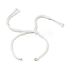 Braided Cotton Cord Bracelet Making MAK-L043-02G-15-1